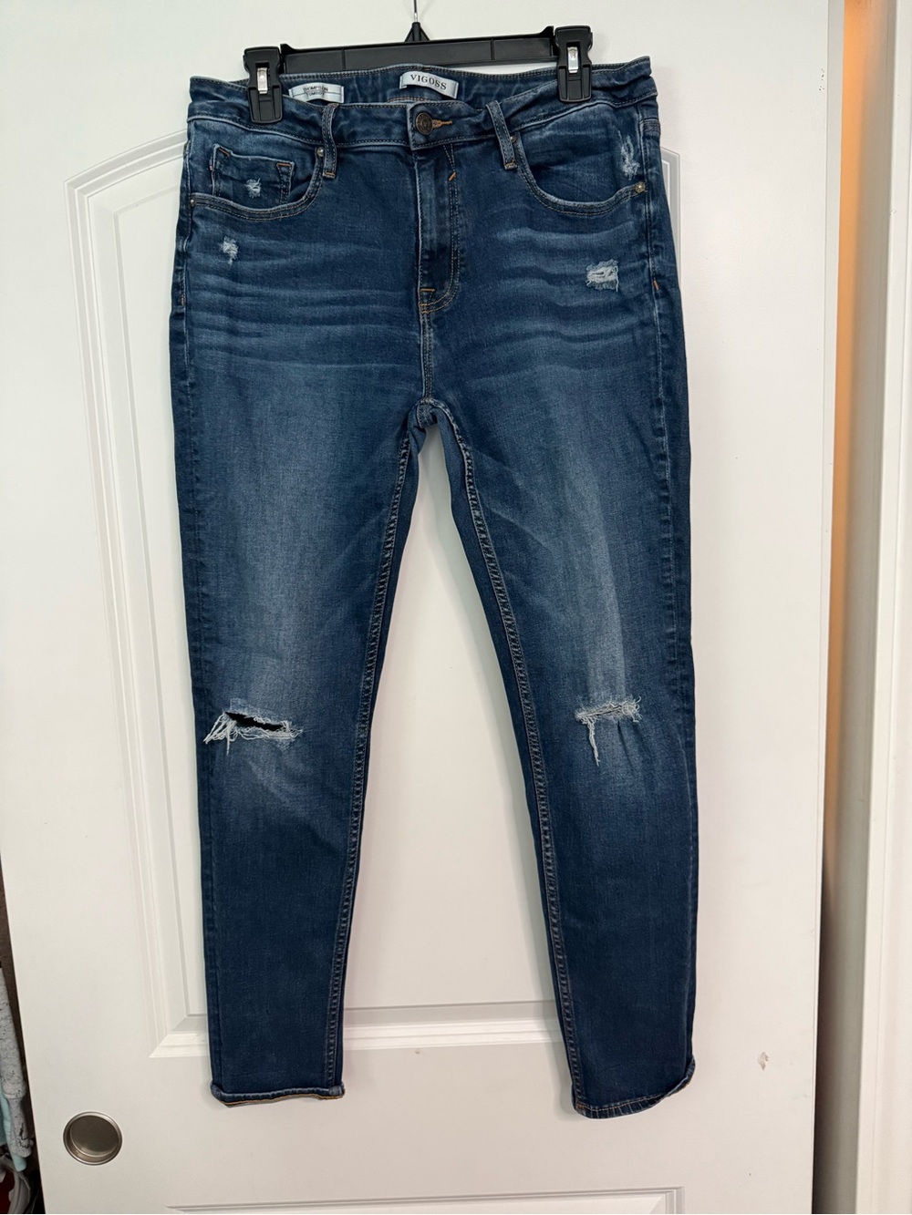 Vigoss Medium Blue Distressed Skinny Jeans
